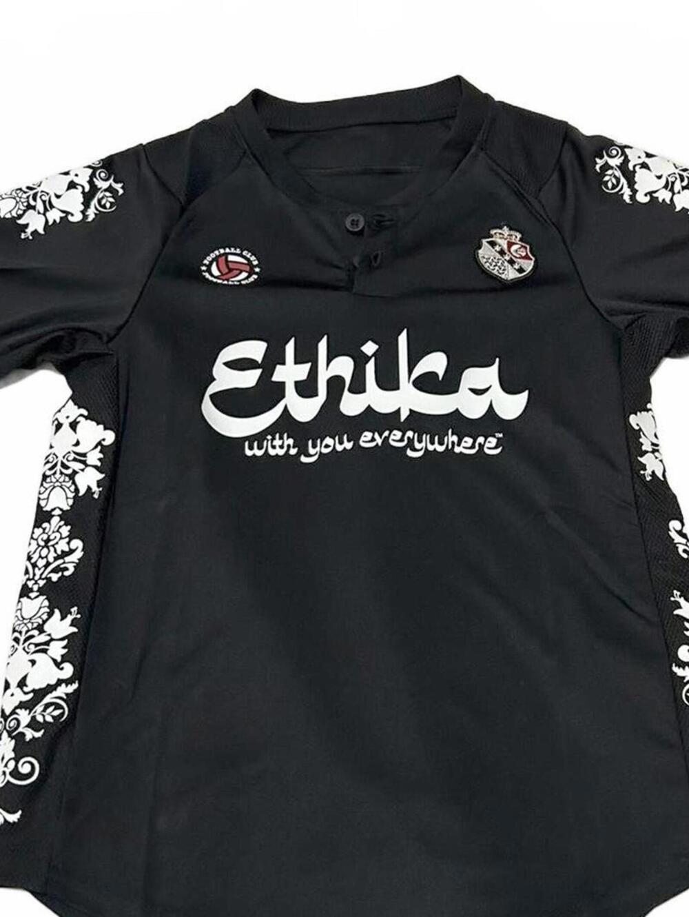 Ethika New Era Soccer Jersey "Black / White " Girl's Large | NWT